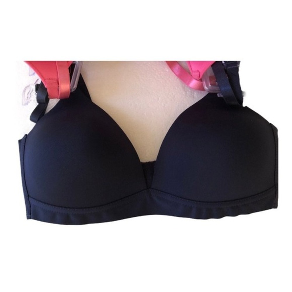 YMI Wirefree Bra 3-Pack Floral Pink Black Size 34C NWT‎ Comfort Bras - Picture 3 of 4